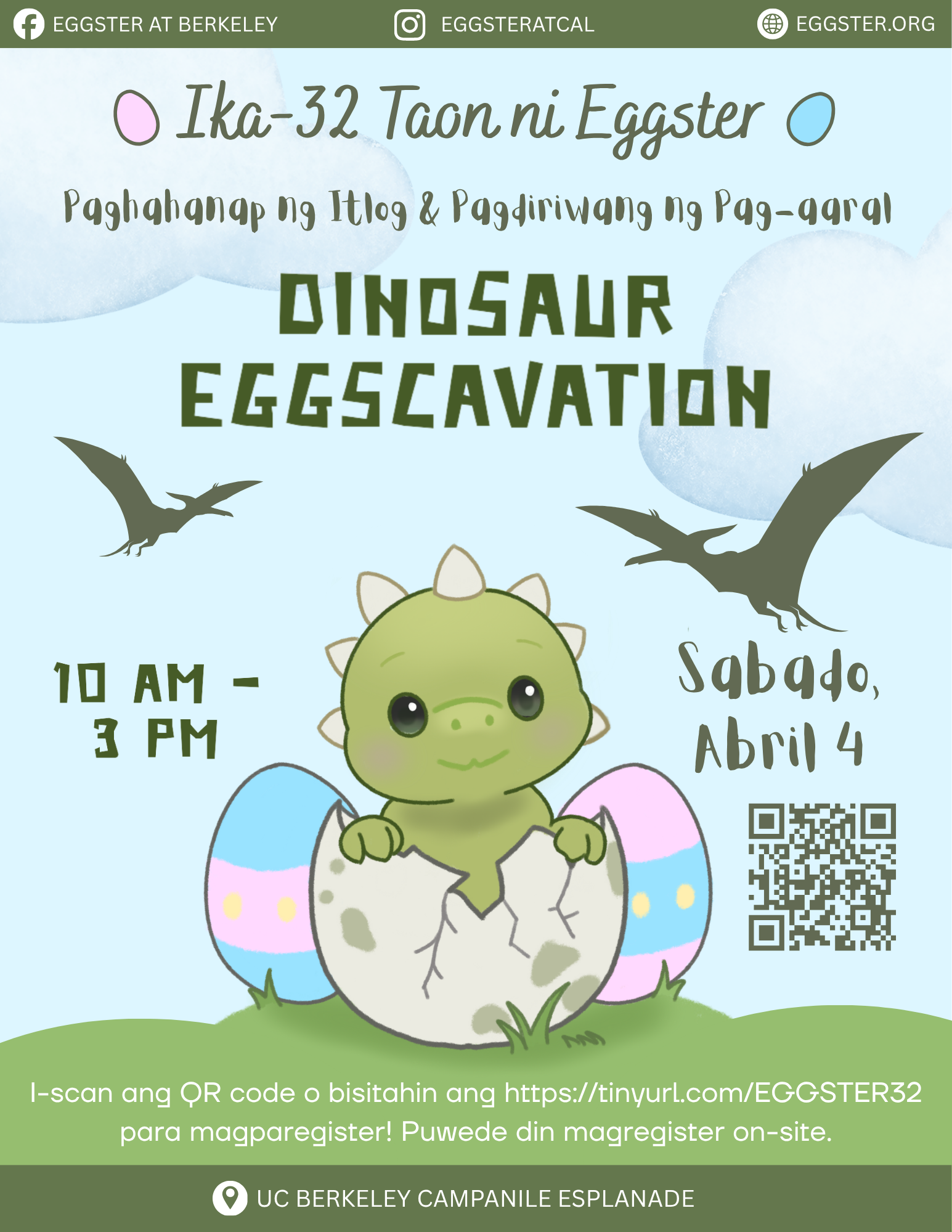 Eggster event flyer in Tagalog