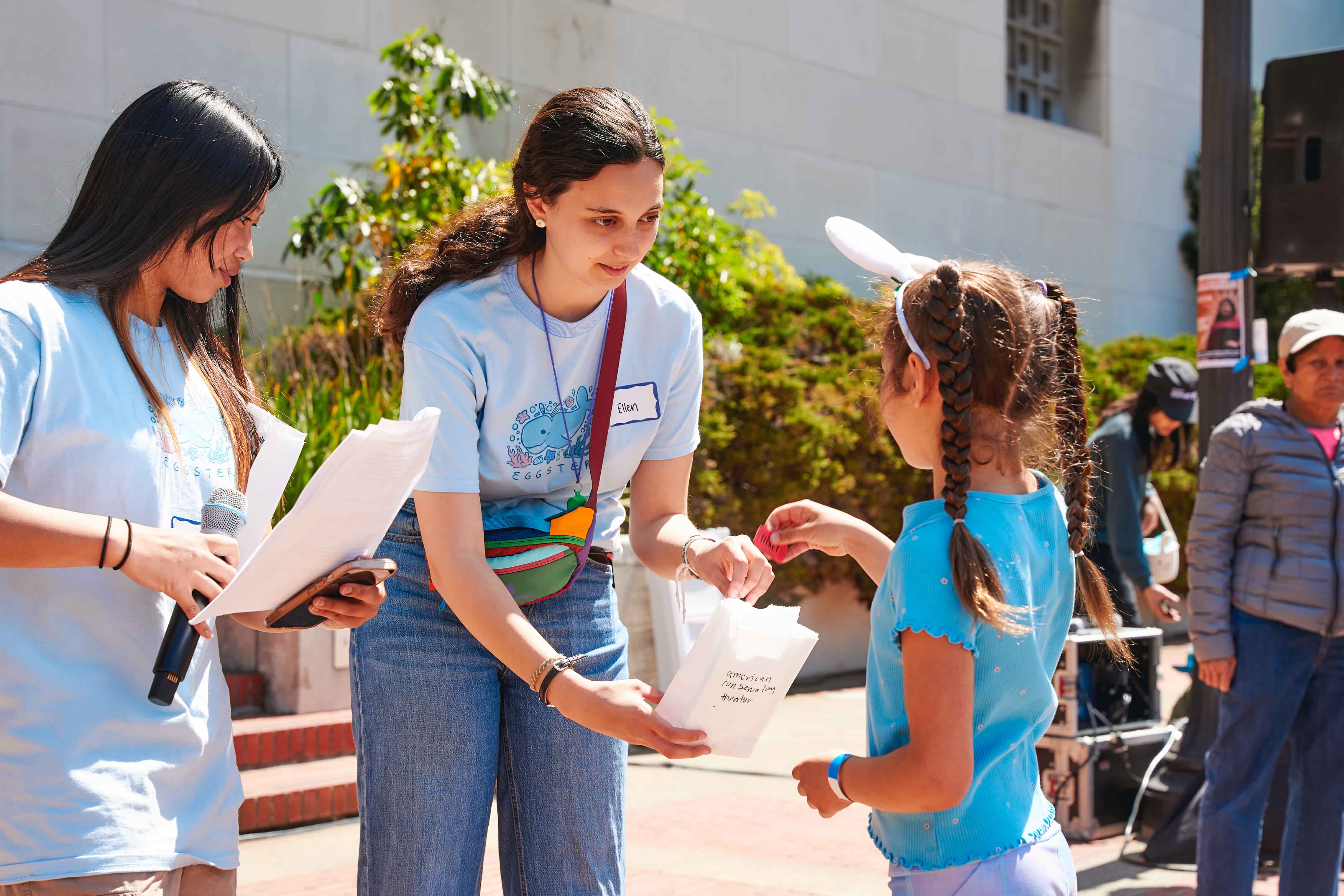 Families at Eggster festival activities