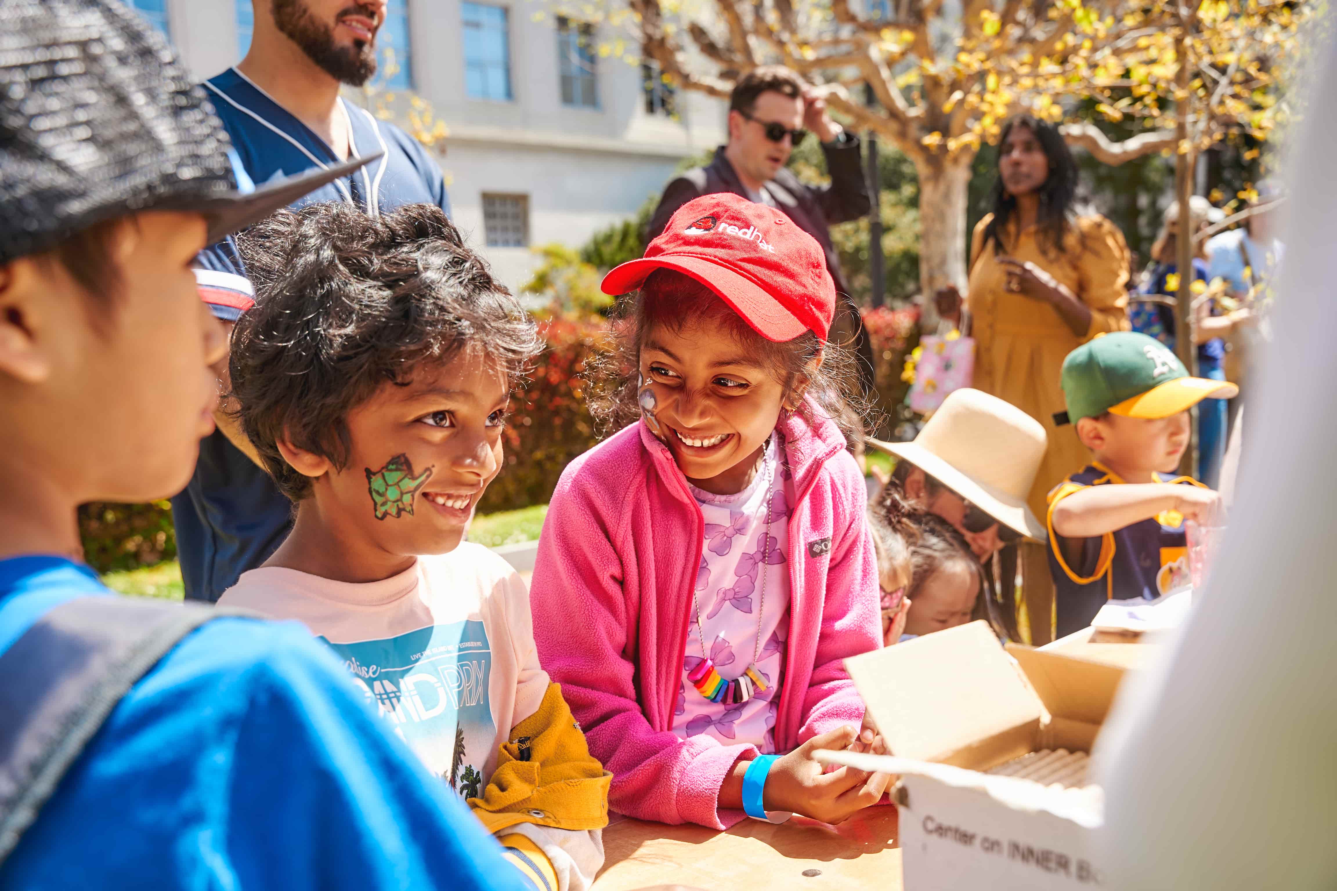 Children enjoying an Eggster booth