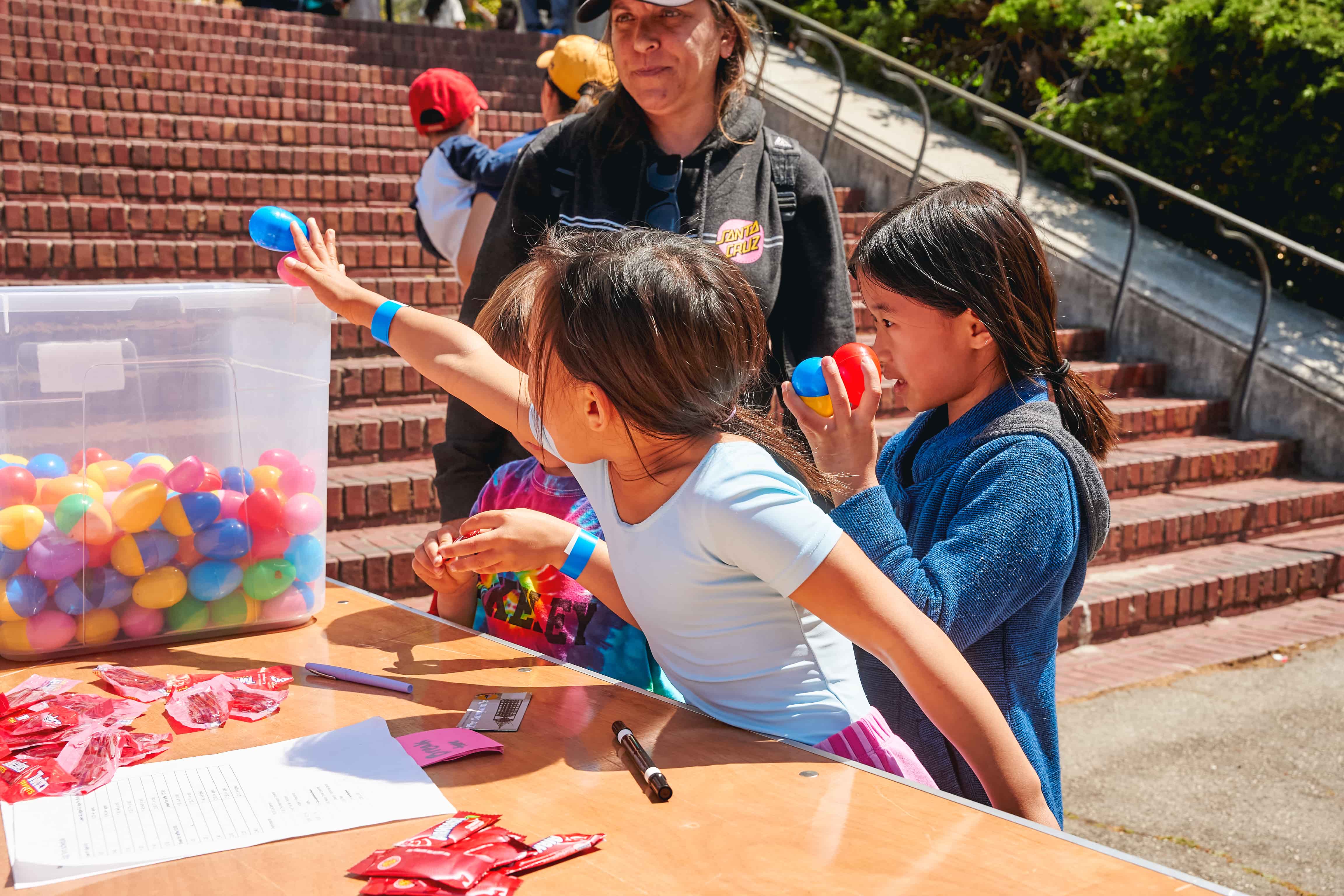 Volunteers supporting children at Eggster